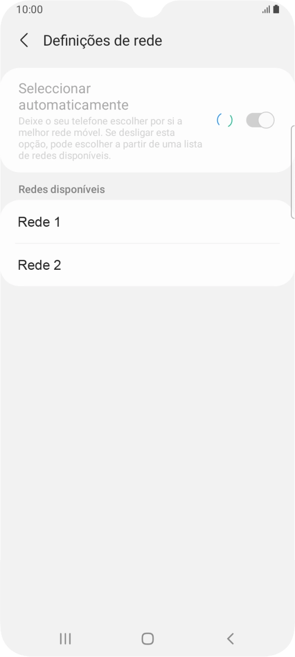 Prima a rede pretendida.