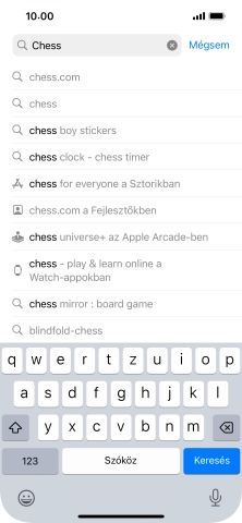 Válaszd a Keresés lehetőséget.