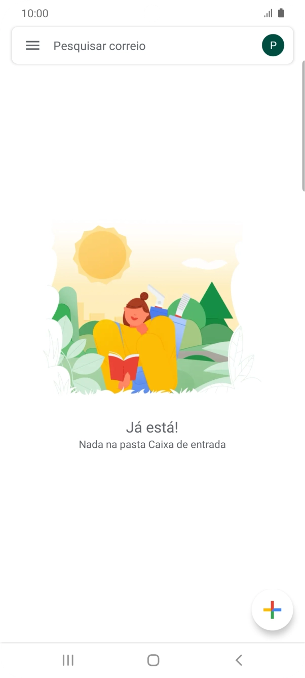 Prima o ícone de conta de e-mail.