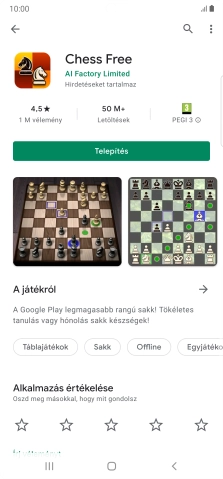 Válaszd a Telepítés lehetőséget, és kövesd a képernyőn megjelenő utasításokat az alkalmazás telepítéséhez.