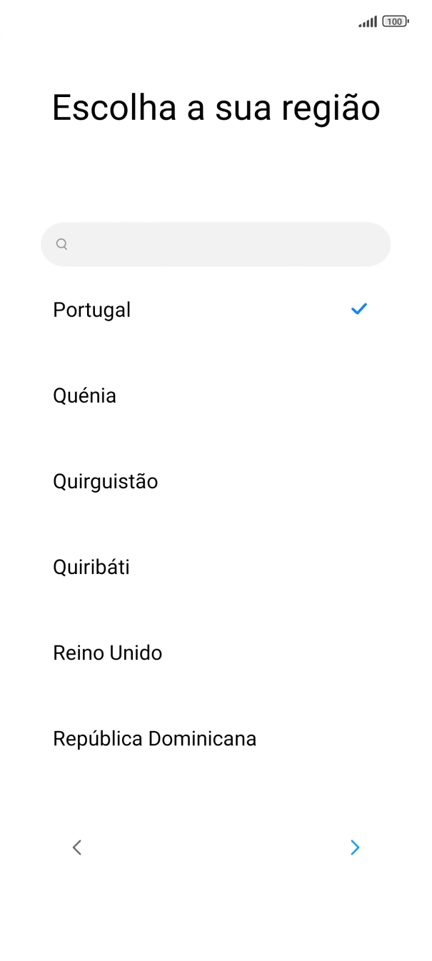 Prima a seta para a direita.