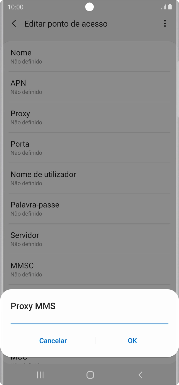 Introduza iproxy.vodafone.pt e prima OK.