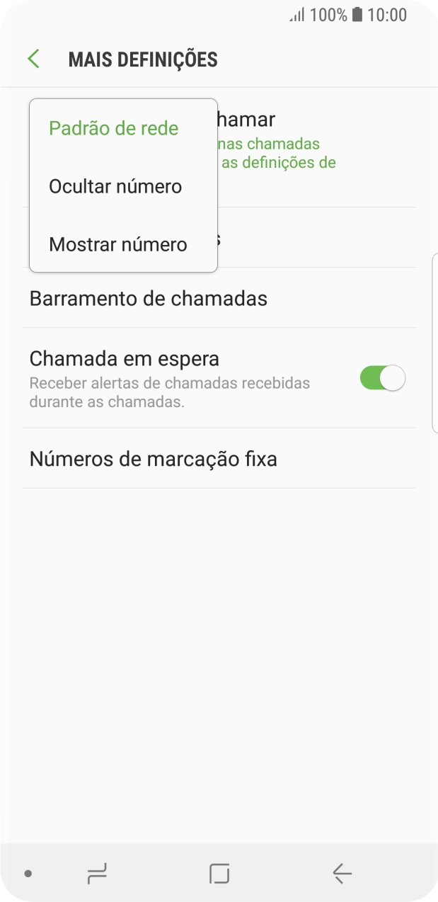 Prima Mostrar número para ativar a visualização do seu número.