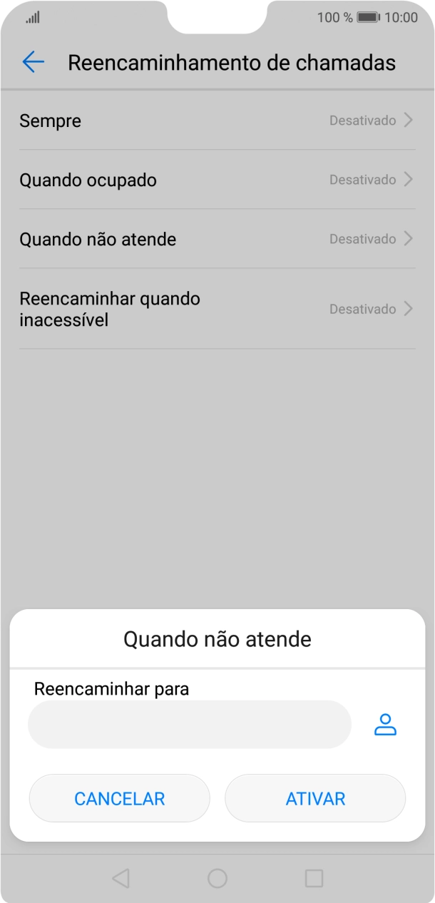 Introduza 123 e prima ATIVAR.