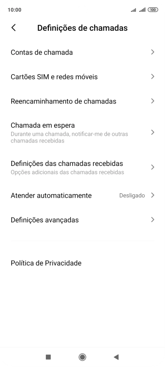 Prima Definições avançadas.