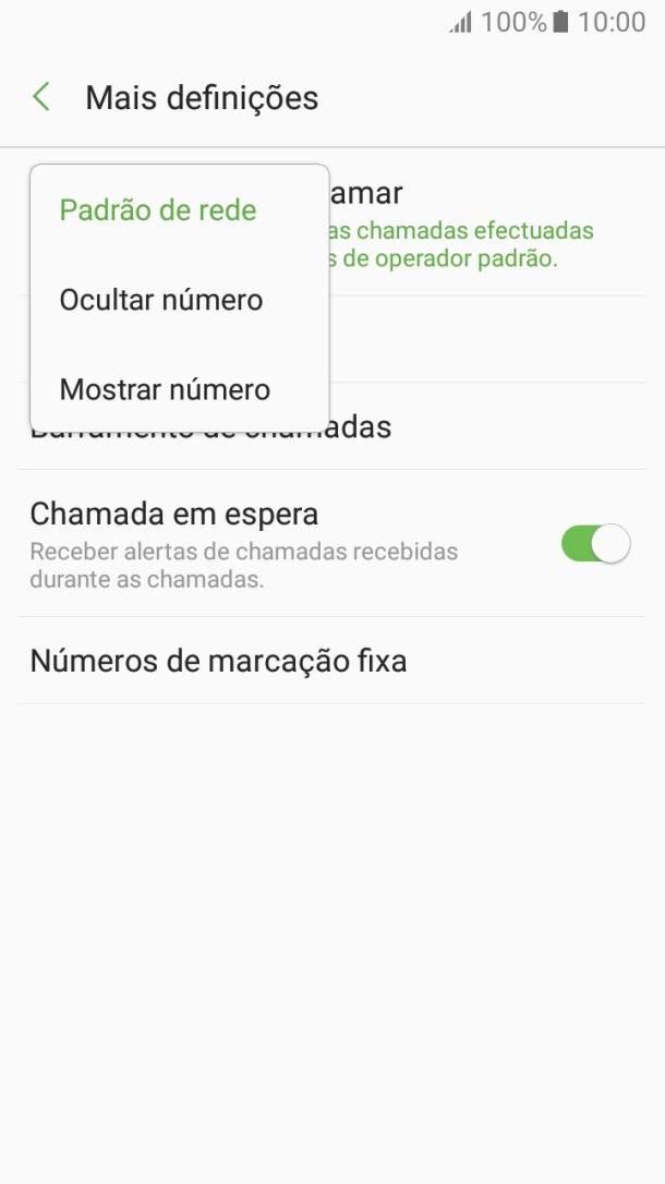 Prima Mostrar número para ativar a visualização do seu número.