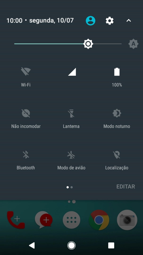 Prima o ícone de definições.