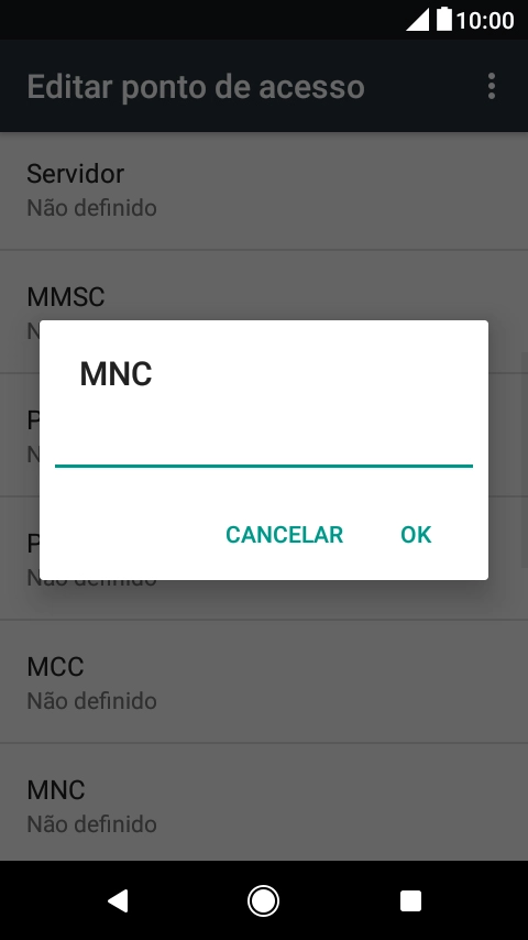 Introduza 01 e prima OK.