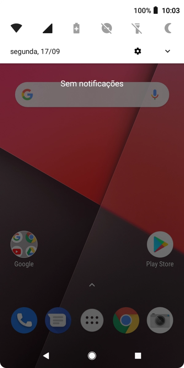 Prima o ícone de definições.