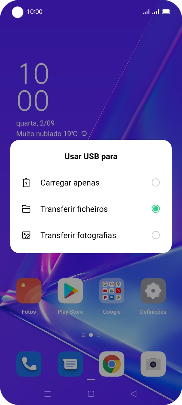 Prima Transferir ficheiros.
