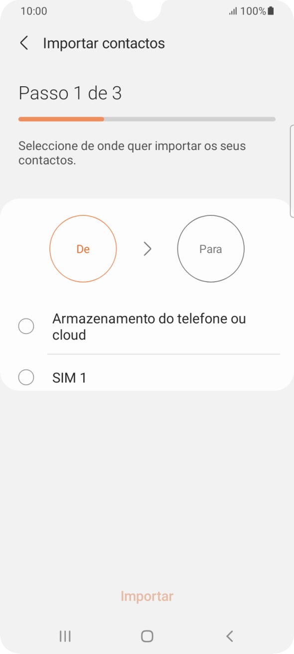 Prima o nome do cartão SIM.
