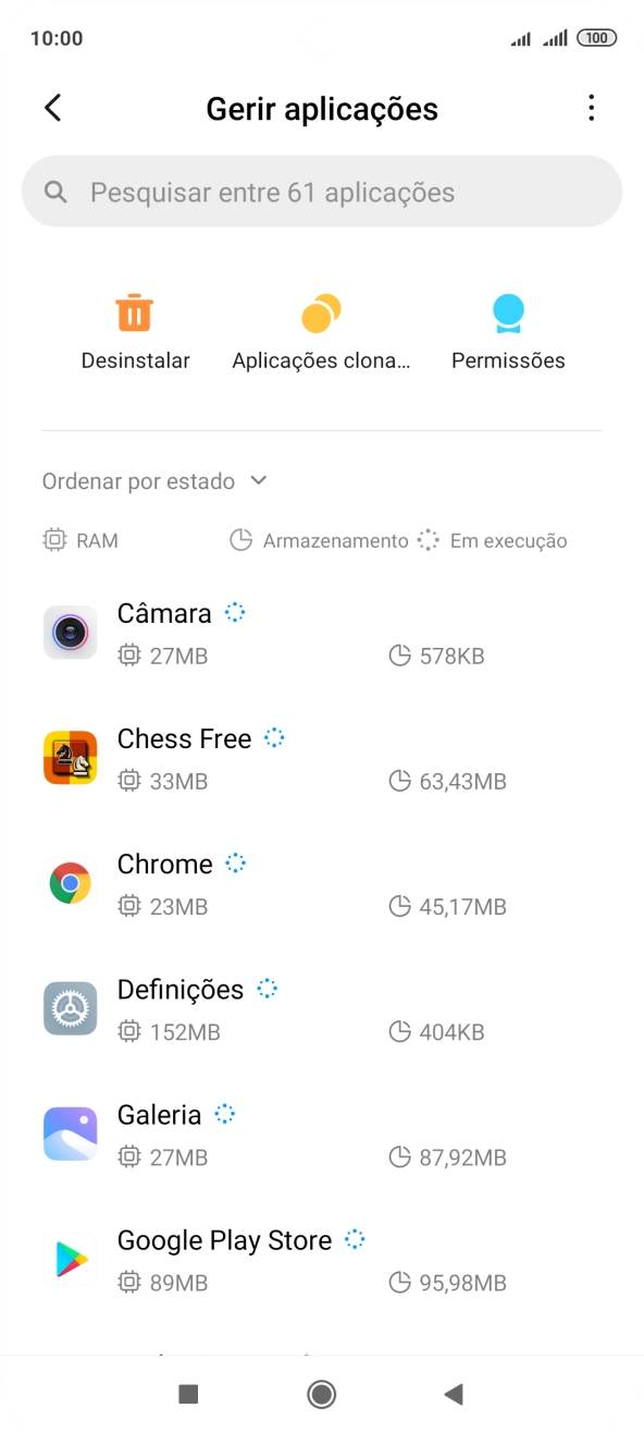 Prima a app pretendida.