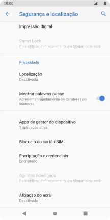 Prima Bloqueio do cartão SIM.