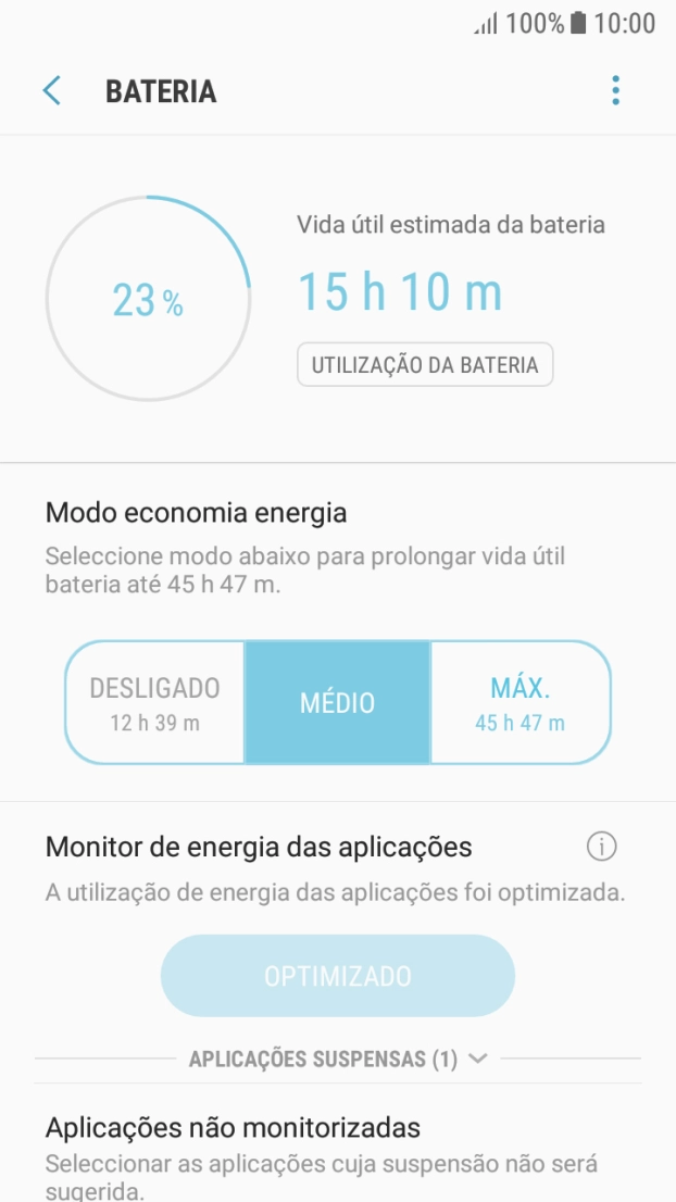 Prima a tecla de início para terminar e voltar ao ecrã inicial.