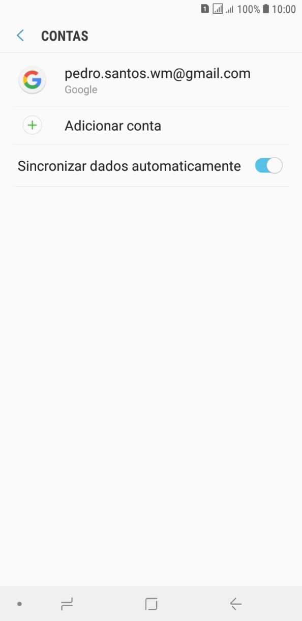 Prima Adicionar conta.