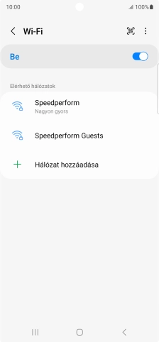 Válaszd ki a kívánt Wi-Fi hálózatot.