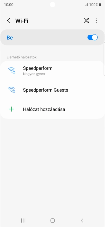 Válaszd ki a kívánt Wi-Fi hálózatot.