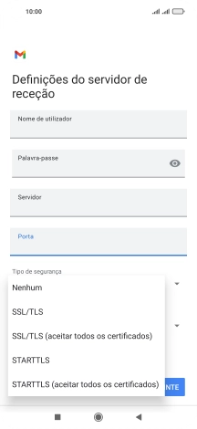 Prima Nenhum para desativar a função.