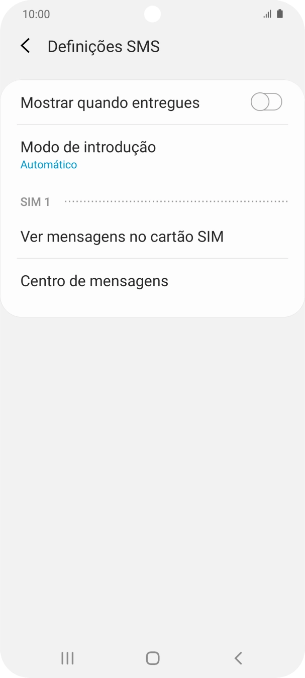 Prima Centro de mensagens.