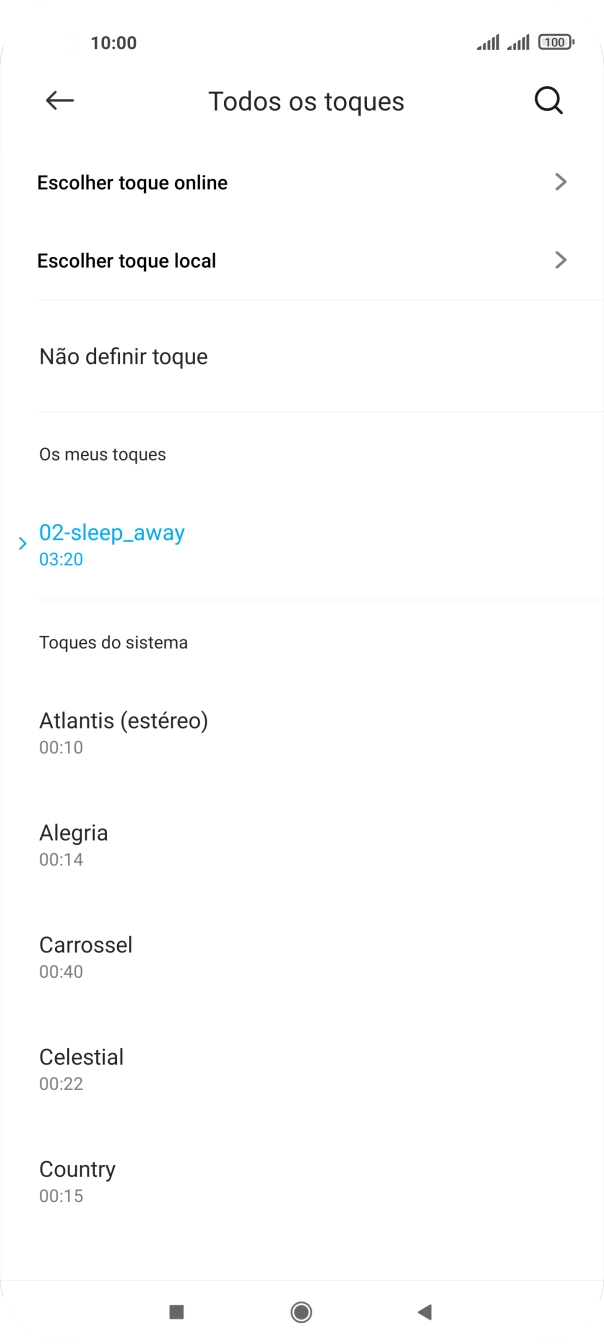Prima a tecla de início para terminar e voltar ao ecrã inicial.