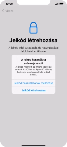 Ha kikapcsolod a funkciót, válaszd a Jelkód használatának mellőzése lehetőséget.