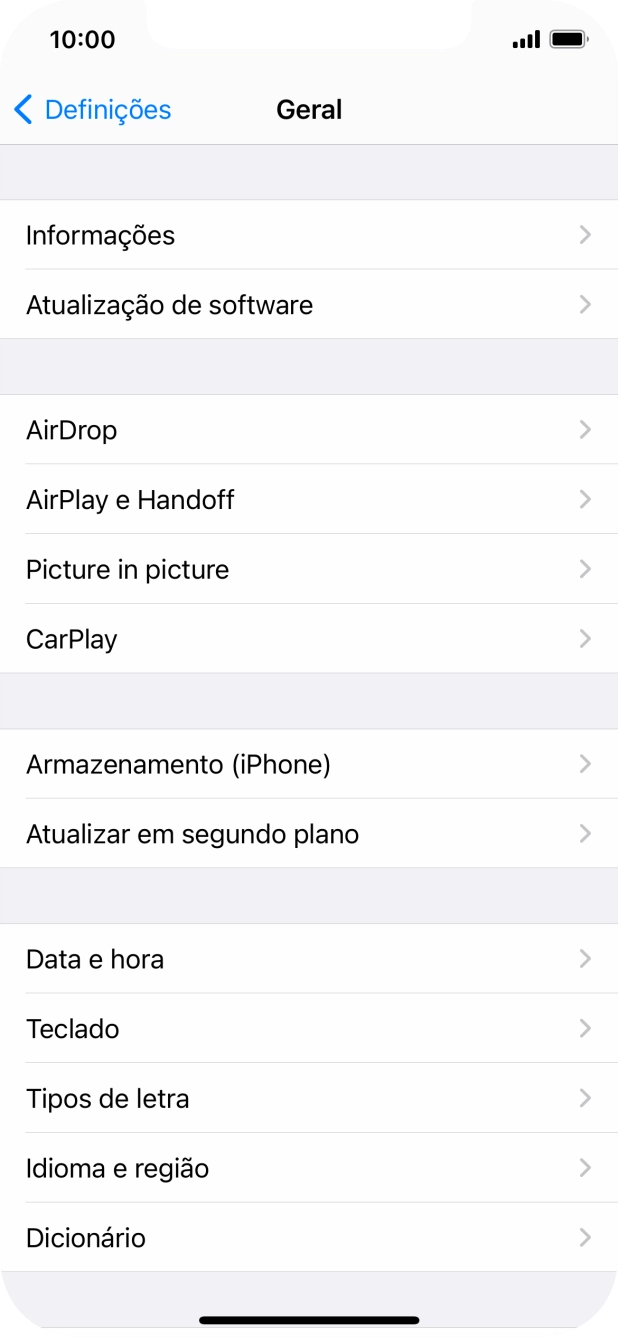 Prima Atualização de software. Se existir uma nova versão de software disponível, será agora indicado no ecrã. Siga as indicações no ecrã para atualizar o software do telefone.