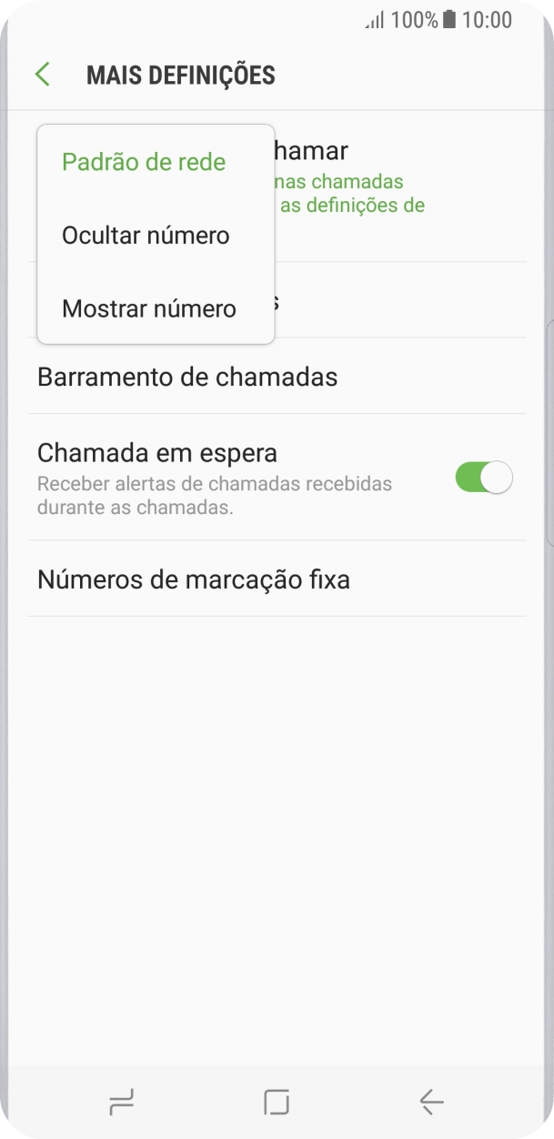 Prima Mostrar número para ativar a visualização do seu número.