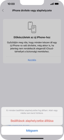 Válaszd a Beállítások alaphelyzetbe állítása lehetőséget.