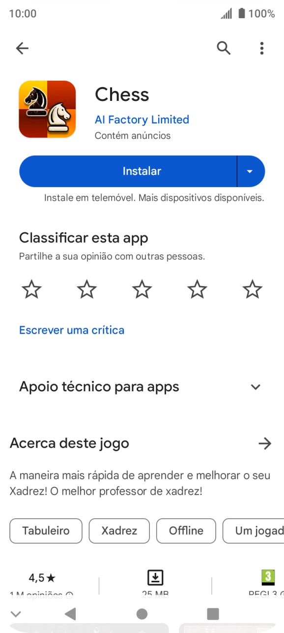 Prima a tecla de início para terminar e voltar ao ecrã inicial.