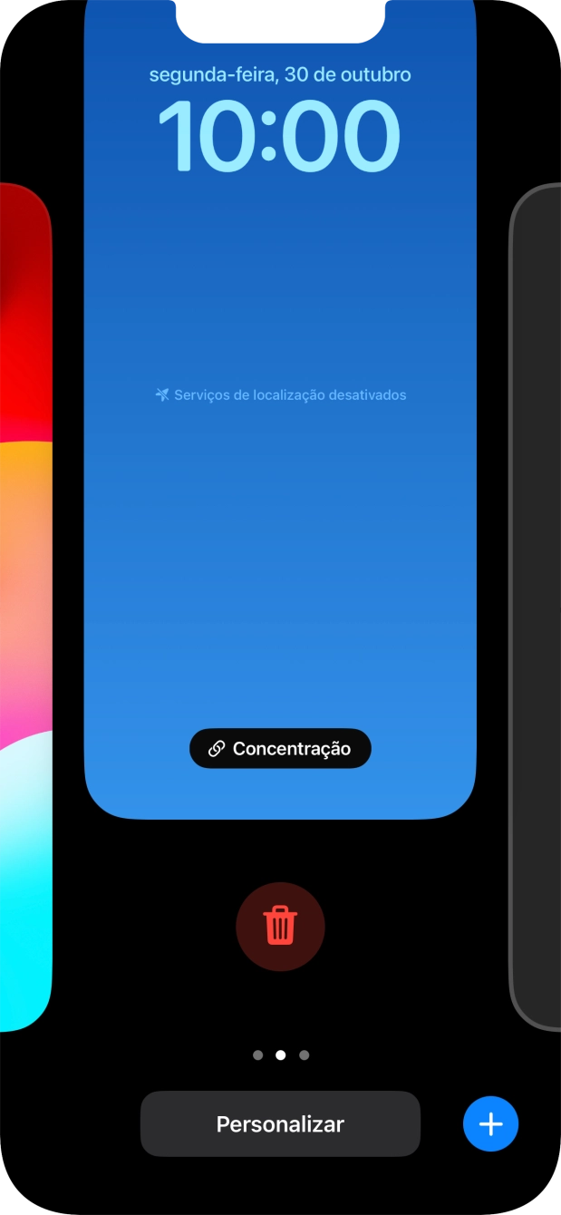 Prima o ícone para apagar.