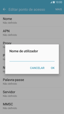 Introduza vodafone e prima OK.