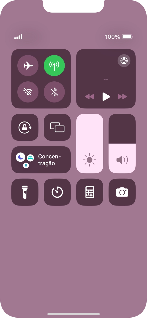 Prima o ícone de modo de voo para ativar ou desativar a função.