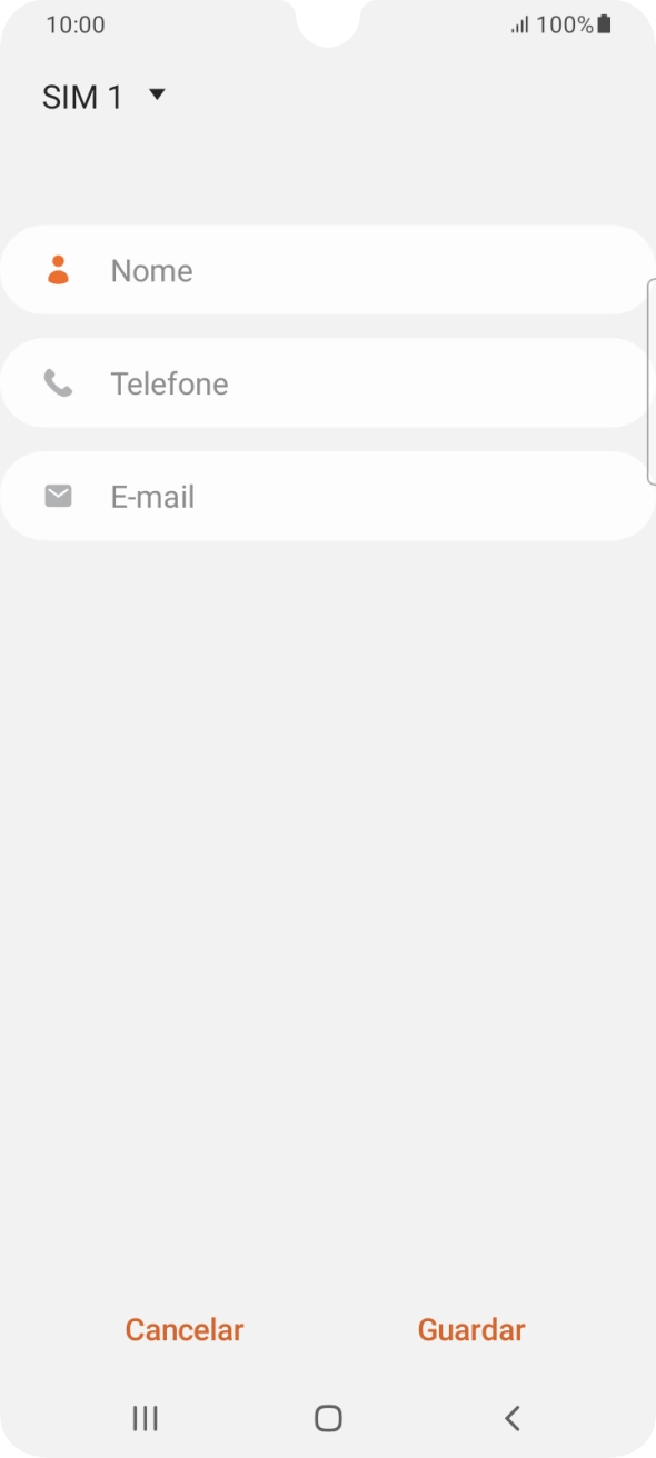 Prima a lista suspensa da lista de contactos.