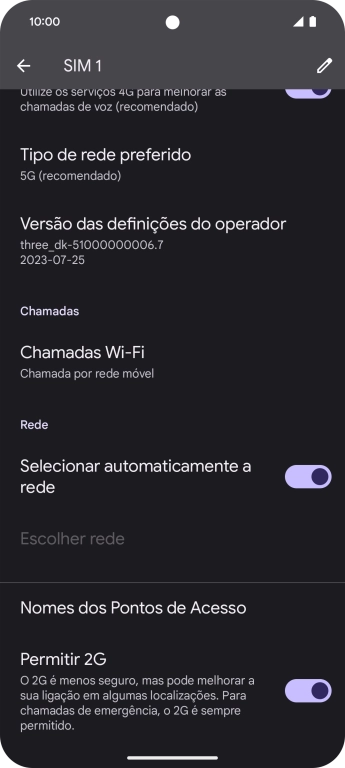 Prima Nomes dos Pontos de Acesso.