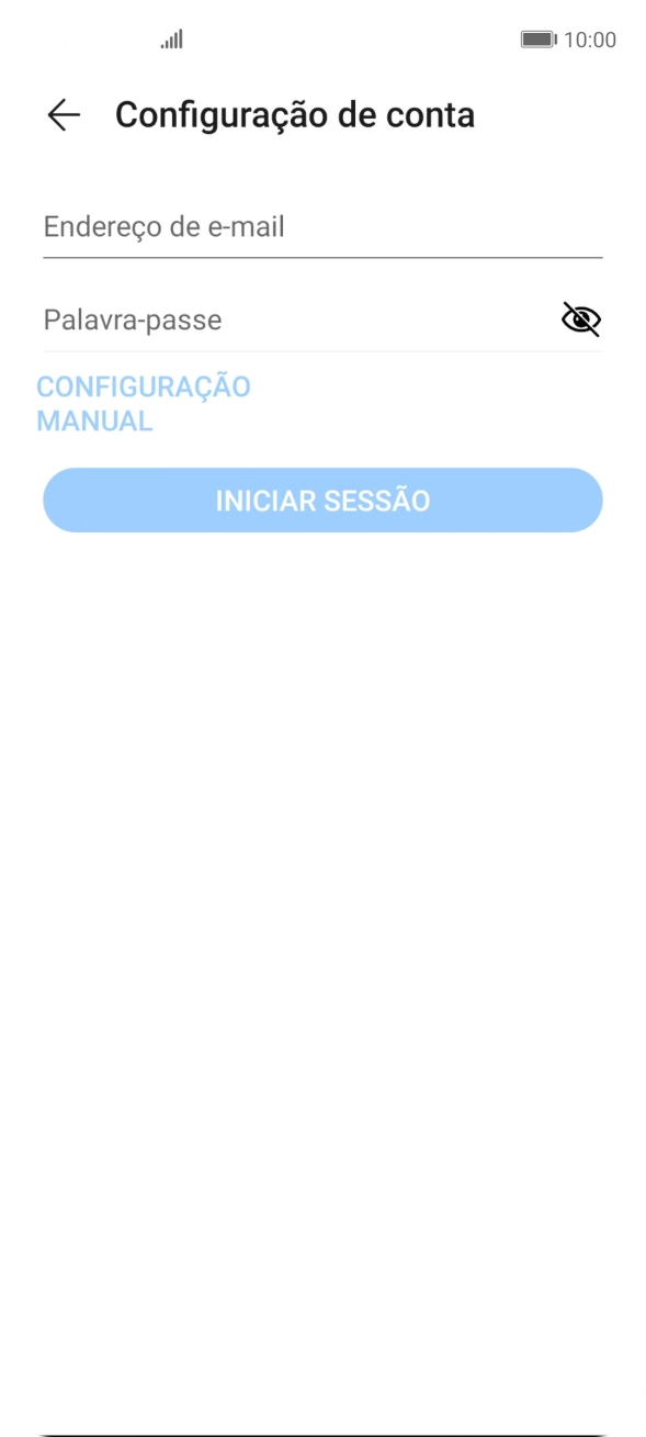 Prima Endereço de e-mail e introduza o seu endereço de e-mail Vodafone.