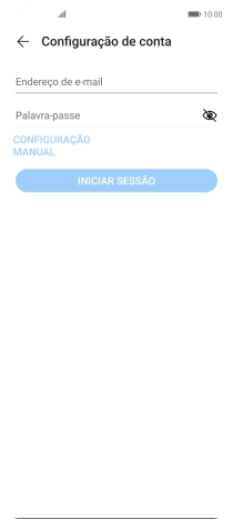 Prima Endereço de e-mail e introduza o seu endereço de e-mail Vodafone.