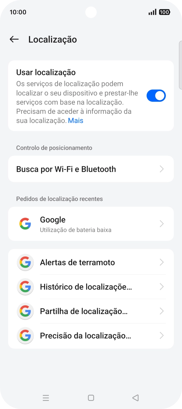 Prima Precisão da localização...