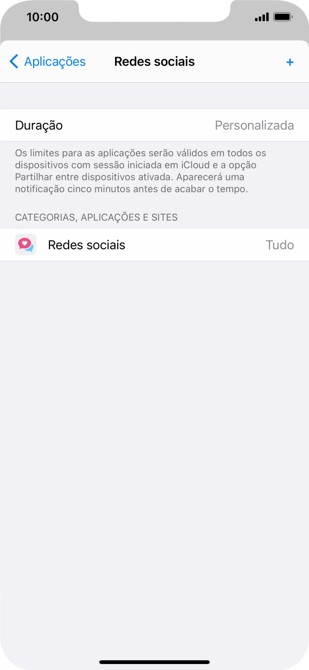 Prima o ícone para adicionar.