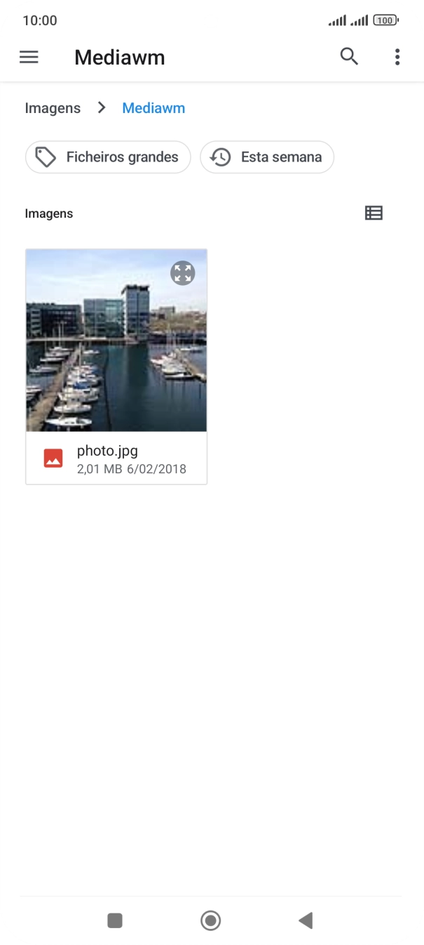 Prima a imagem pretendida.