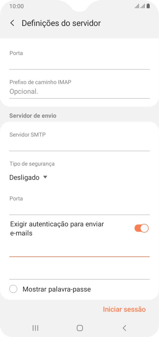 Prima o segundo campo sob 