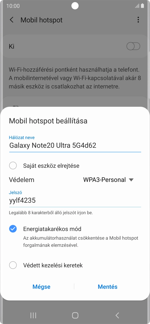 Kattints a „Jelszó” alatti mezőre, és írd be a kívánt jelszót.