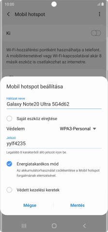 Kattints a „Jelszó” alatti mezőre, és írd be a kívánt jelszót.