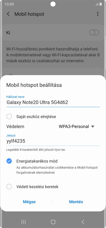 Kattints a „Jelszó” alatti mezőre, és írd be a kívánt jelszót.