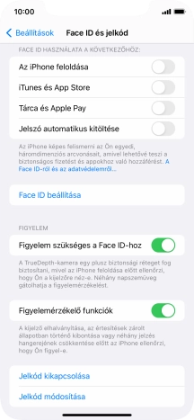 Válaszd a Jelkód kikapcsolása lehetőséget, és írd be a képernyőzárkódot.