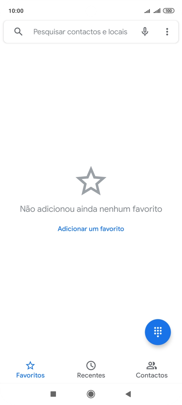 Prima o ícone de menu.