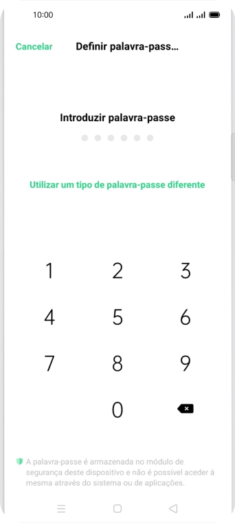 Prima Utilizar um tipo de palavra-passe diferente.