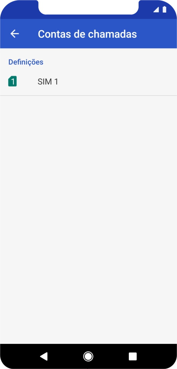 Prima o nome do cartão SIM.