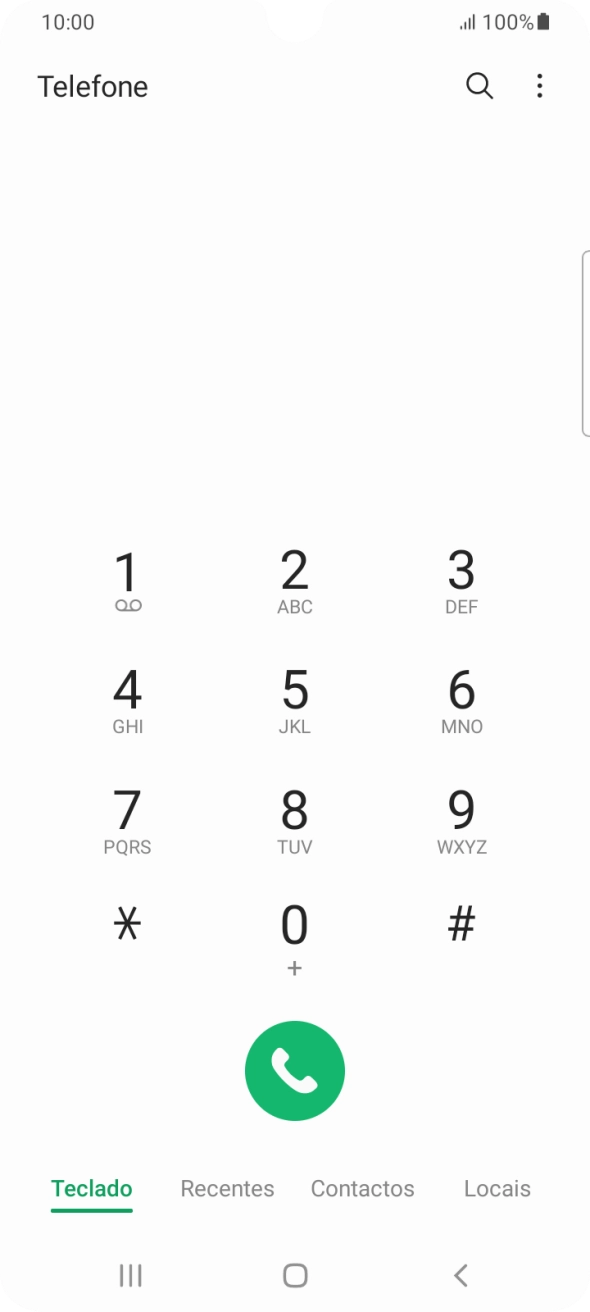Prima o ícone de menu.