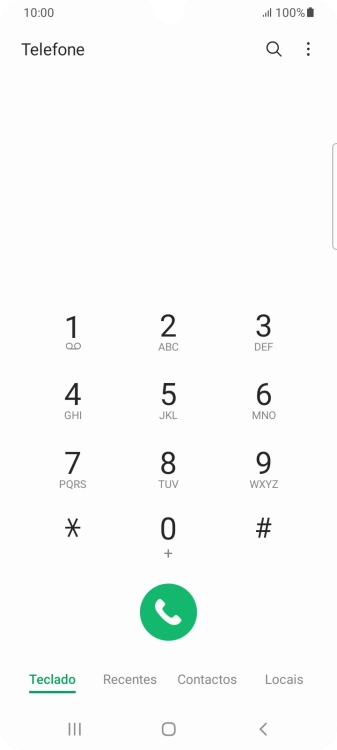 Prima o ícone de menu.