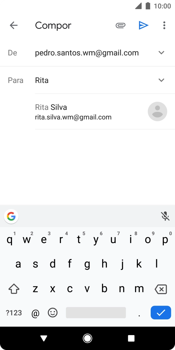 Prima o contacto pretendido.